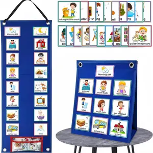 English/german Children Visual Schedule Board, Kids Chore Chart, Classroom Supplies Charts, Autism Learning Materials, Special Education Communication Board, Learning Tool, Visual Learning Tools, Teaching Supplies