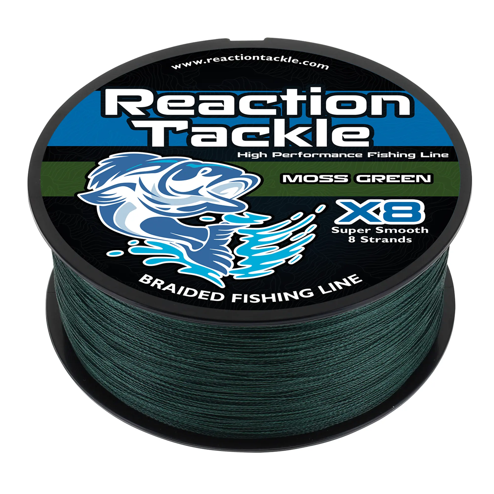 Reaction Tackle Moss Green 4 & 8 Strand Braided Fishing Line