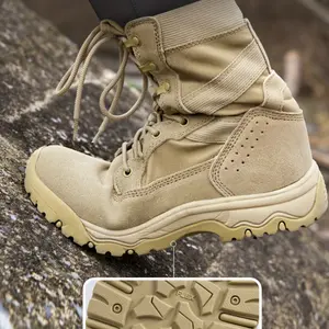 Chic Men's Boots Men'S Outdoor High-top Boots Spring And Summer Models Lightweight Breathable Non-slip Wear Scratch-resistant Outdoor Hiking Travel Mountaineering Shoes