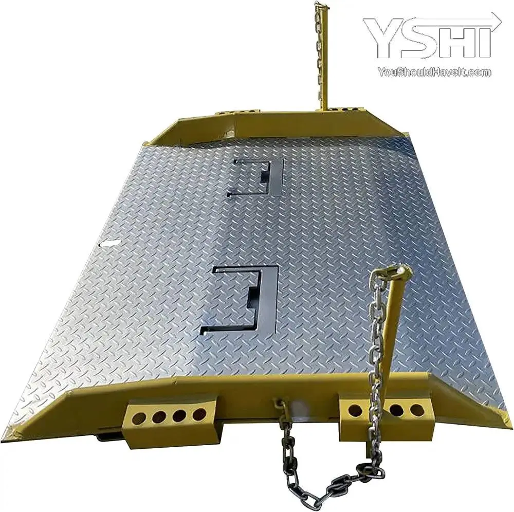 Steel Dock Loading Board with Handles - 15,000 lbs Capacity (72" x 84" x 11")