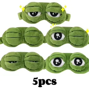 3D Frog Sleep Mask, Soft Cartoon Eyeshade for Men and Women, Portable Blindfold for Travel, Napping, and Winter Home Relaxation