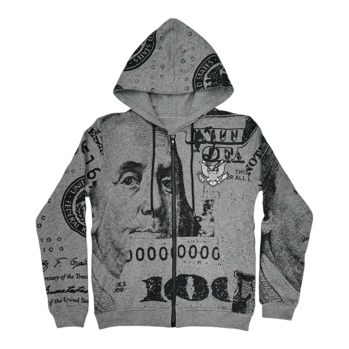 Asaa.li Retro Streetwear Zip Up Hoodie, All Over Mugshot Graphic Jacket, Fashion Sweatshirt for Men Women Gift