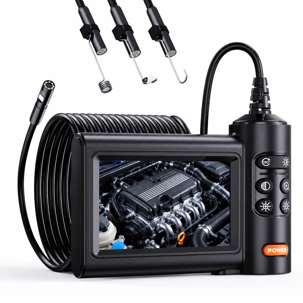 Endoscope Camera with Light, 1080P HD Borescope, IP67 Waterproof Snake Camera – Ideal for Inspecting Walls, Vents, Automotive Engines, Pipes – A Great Gift Tool for Men