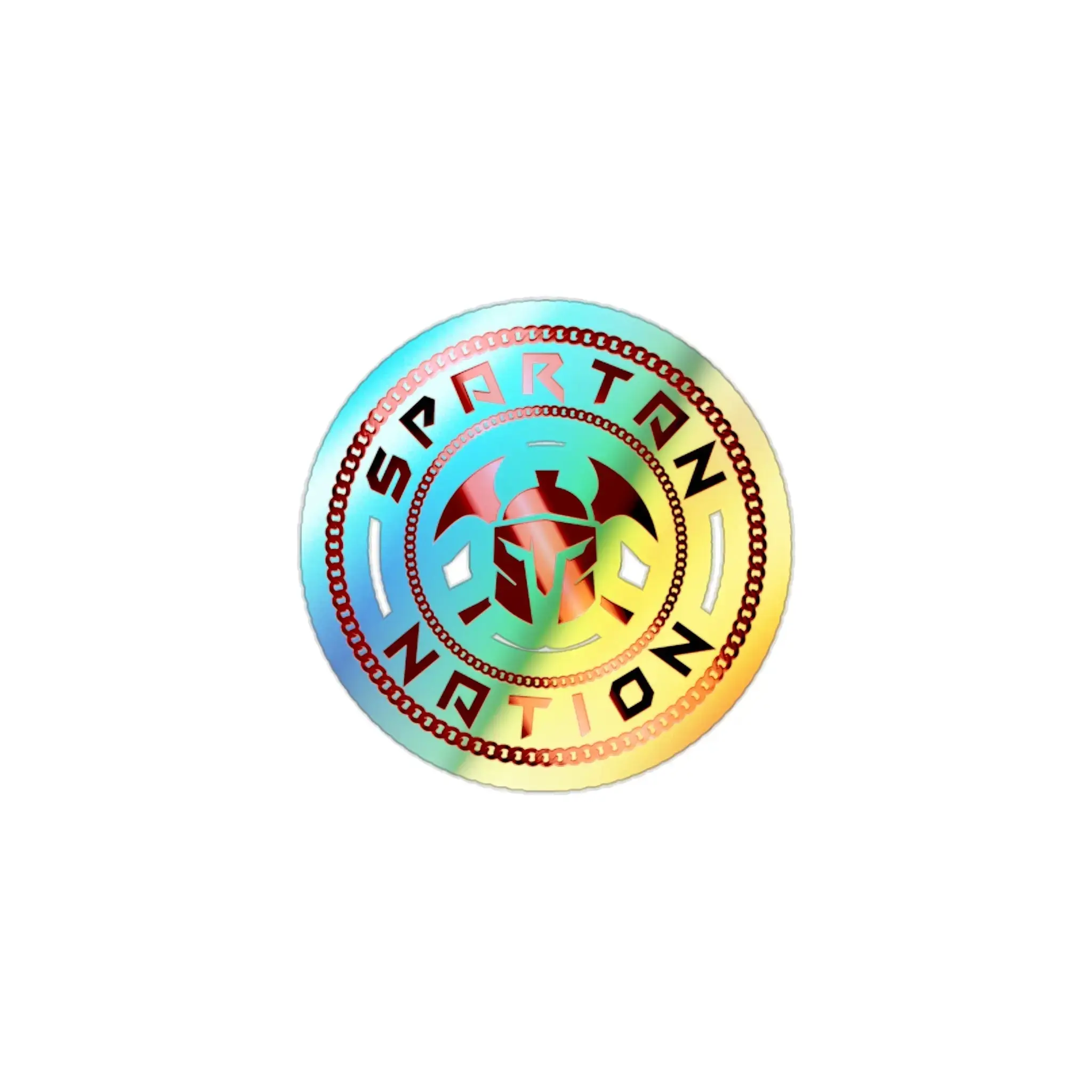 Spartan Nation Holographic Die-cut Stickers
