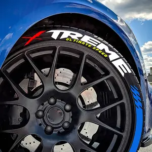 Xtreme Car Tire Letter Sticker Set, Car Tire Decal, Waterproof PVC HUB Decoration, No Glue, Durable Automotive Accessories