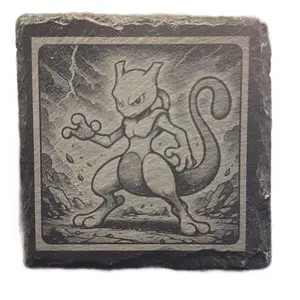 Mewtwo Coaster - Decorative Coaster with Mewtwo Design, Ideal for Drinkware