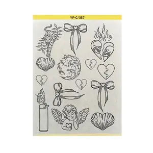 Pre-Drawn Tattoo Transfer Paper Roll, Pre-Drawn Patterned Tattoo Stencil Sheet, Ideal for Temporary Tattoos & Body Art Designs, Durable Quality