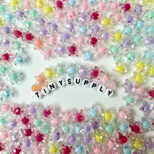 12MM AB Transparent Acrylic Star Beads