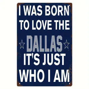,8x12InchVintageStyleDallasThemedIronMetalTinSign-Weather-ResistantIndoorDecorativePosterforManCave,Bar,Cafe,Garage-IdealGiftforSportsFans,Durable,Long-Lasting,EasytoHang,RusticWallDecor,PerfectforAnyRoom