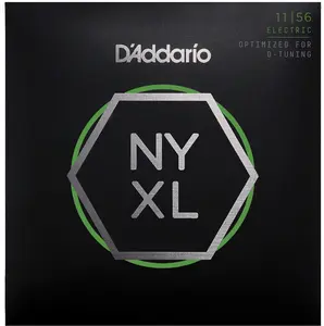 D'Addario NYXL1156 Nickel Wound Electric Guitar Strings, Medium Top / Extra-Heavy Bottom, 11-56