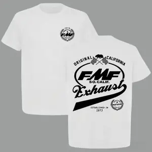 FMF Racing Fuel 1973 T-shirt – Vintage off-road motorcycle pattern T-shirt, suitable for free-spirited off-road riders, high-quality printed T-shirt, men's crew neck short-sleeve top, casual T-shirt for spring and summerUnisex, simple and casual