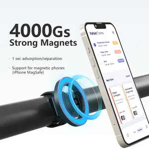 MagSafe Magnetic Smartphone Holder Silicone Strap Version, Compact Mobile Accessories - Shopping Cart Mount, Gym Arm Band Mount, Hands-Free Portable Lazy Stand for Sports Use