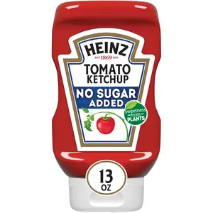 Heinz Tomato Ketchup with No Sugar Added (13 oz Bottle) Flavor Dip Sauce