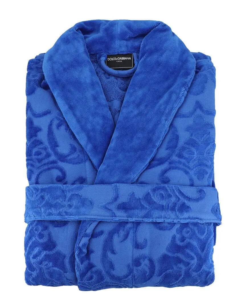 Dolce & Gabbana Terry Cotton Jacquard Bath Robe
