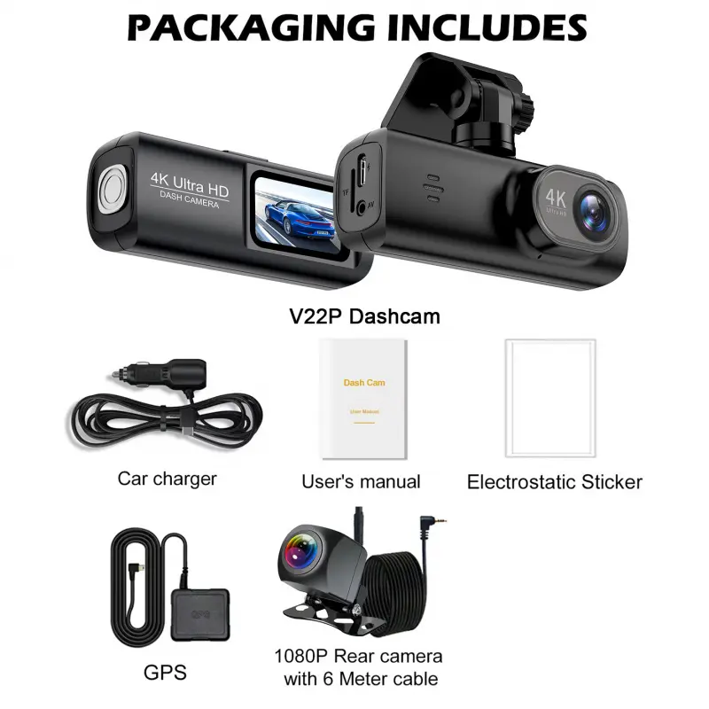 4K front + rear + GPS