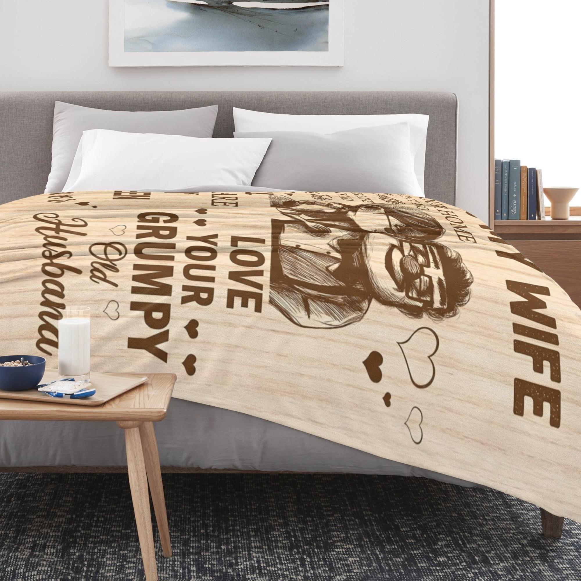 Romantic Blanket for Wife – Perfect Wedding Anniversary, Birthday, Valentine's, Mother's Day Gift – Thoughtful Healing Gift for Her