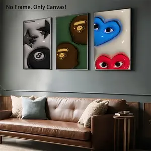 3pcs Modern Urban Fashion Wall Art Posters, Home Decor for Living Room, Sofa, Bedside, Hallway, Bedroom, Bathroom, Office, Unframed Art Print