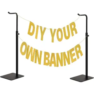 pickpiff Adjustable Purse Display Stands - Black Tabletop Display Holder for Handbags, Wreaths and Banners, for Home Closets, Retail Displays and Vendor Booths (2-Pack)