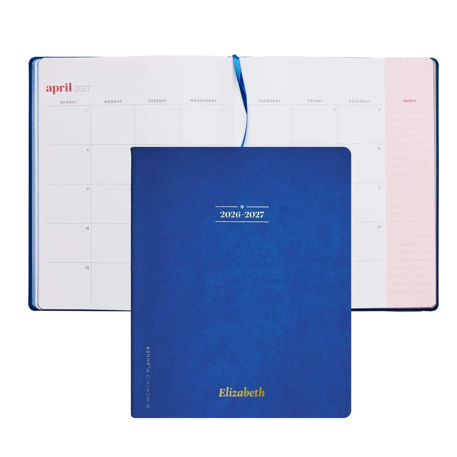 8x10 Softbound Monthly Planner - Royal Blue, Office Organizer with Vegan Leather Cover, Legacy Interior, Mini Months, Monthly Notes and Productivity Pages, Planners