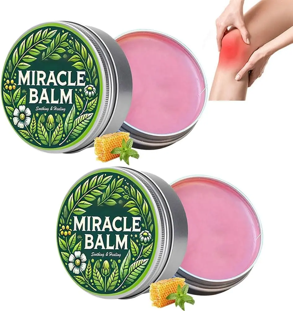 Natural Miracle Balm, Miracle Balm for Swollen Legs, Natural Ingredients, Soothing Joint Cream for Back, Hands, Feet and Body, Improves Joint Comfort, Relaxed and Comfortable