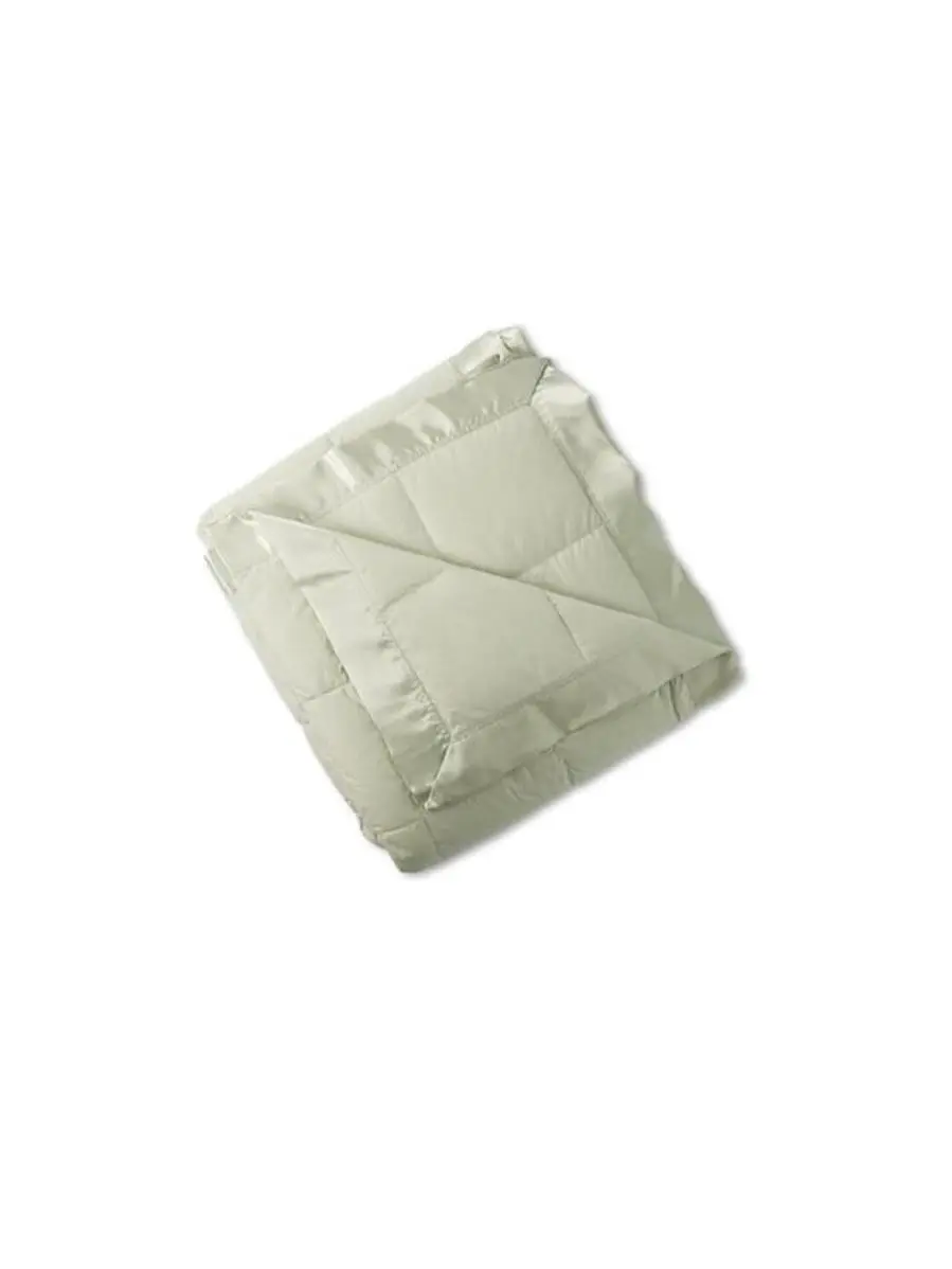 Sunflower DBS-82F Solid Sage Cotton Down Blanket - Full Size (82x90 in) Bed Covering, Machine Washable, Sewn-Thru Construction, Cotton Shell