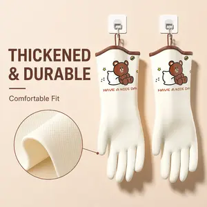 Reusable Household Cleaning Gloves, Made of rubber material to block water effectively
