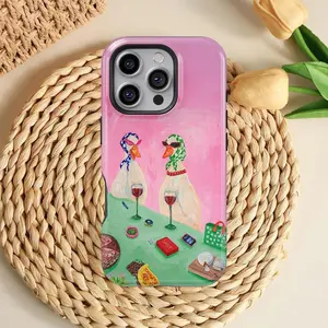 Duck Phone Case Candlelight dinner Animal Cover fit for iPhone 17 16 15 14 13 12 11 Pro Max, Samsung S25 S24 S23 S22 S21 Ultra
