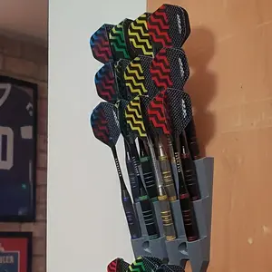 Wall-mounted Dart Display Rack (Holds 9 Darts), No Screws Space-saving, For Living Room/Bedroom/Study/Bar, Halloween & Christmas Gift