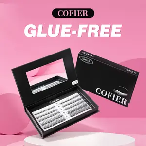 COFIER DIY Lash Kit No Glue Natural False Eyelashes, Multi-Length Light Volume Lightweight, Easy-to-Apply Long-Lasting for Everyday Wear