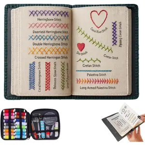 The Embroidery Book,Embroidery Book Kit,Embroidery Kit for Beginners,DIY Embroidery Books Kit with Multiple Sewing Kit, 106 Pattern for DIY and Sew Enthusiast