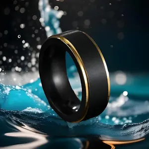 Popular two-tone rings for men for everyday wear for a more confident look.  engagement ring Gold Simple