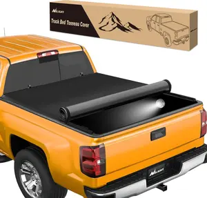 Nilight Soft Roll Up Truck Bed Tonneau Cover Compatible with Chevy Silverado 1500/ GMC Sierra 1500 2019 2020 2021 2022 2023 2024 2025 6.6ft  dealsforyoudays