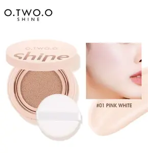 O.T.W.O Air Cushion BB Cream Foundation – 3 Shades Full Coverage Waterproof, Serum-Infused Niacinamide, Oil-Control Moisturizing with Puff