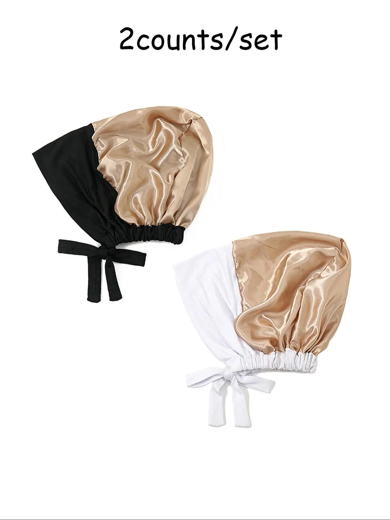 Women's Solid Color Satin Hijab, Fashionable Breathable Hijab with Bowknot Design, Casual Versatile Hijab for Daily Wear