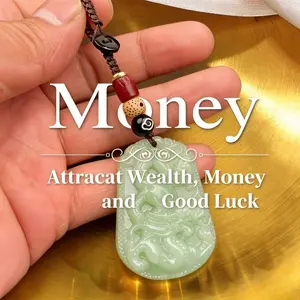 Prosperity Amulet Necklace, Eternal Feng Shui Charm, Calms Anxiety over Unknown Life Challenges, Lucky Jewelry Gift