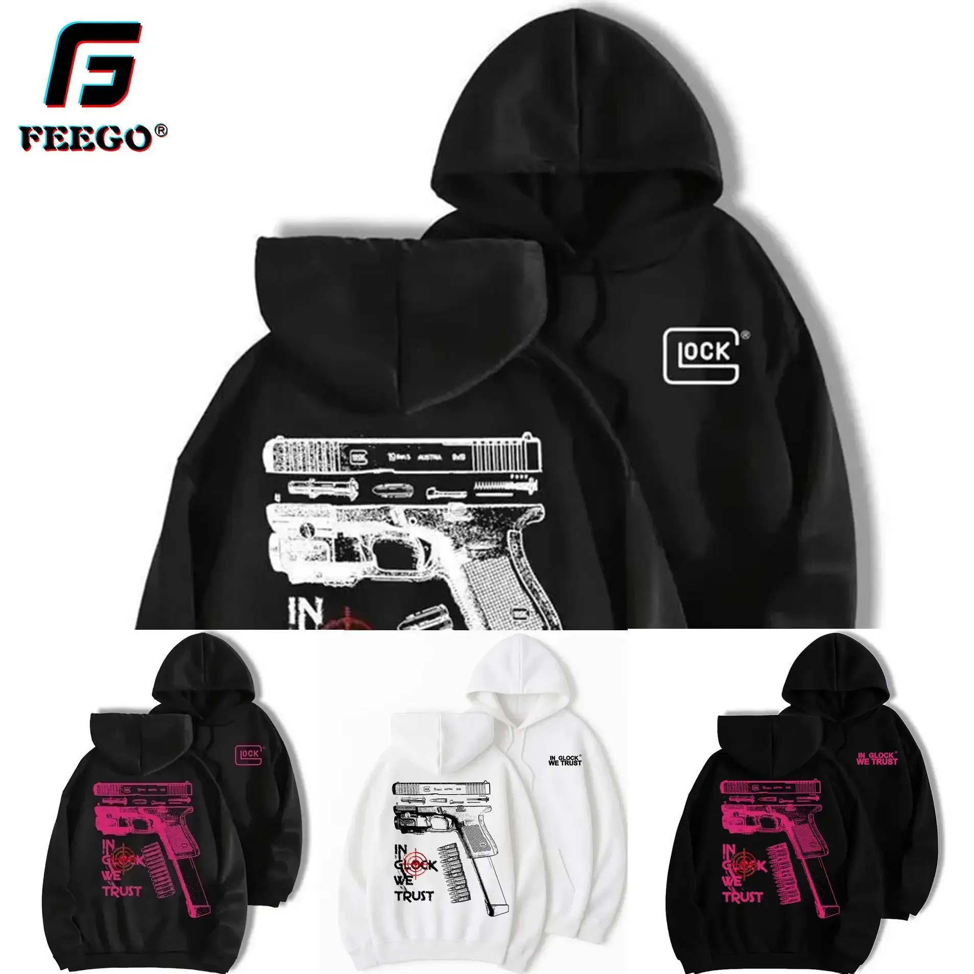 IN CLOCK WE TRUST HOODIE,Design Graphic Pink hunting Hoodie Full Color ,for men and women,Gift Hunting Hoodie
