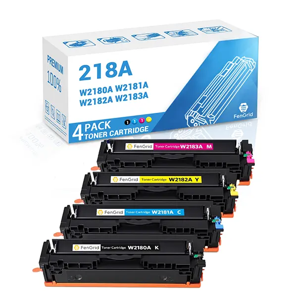 218A 218X Toner Cartridge W2180A W2181A W2182A W2183A Works with Pro 3201 MFP 3301 Series (4 Pack, BK/C/M/Y)