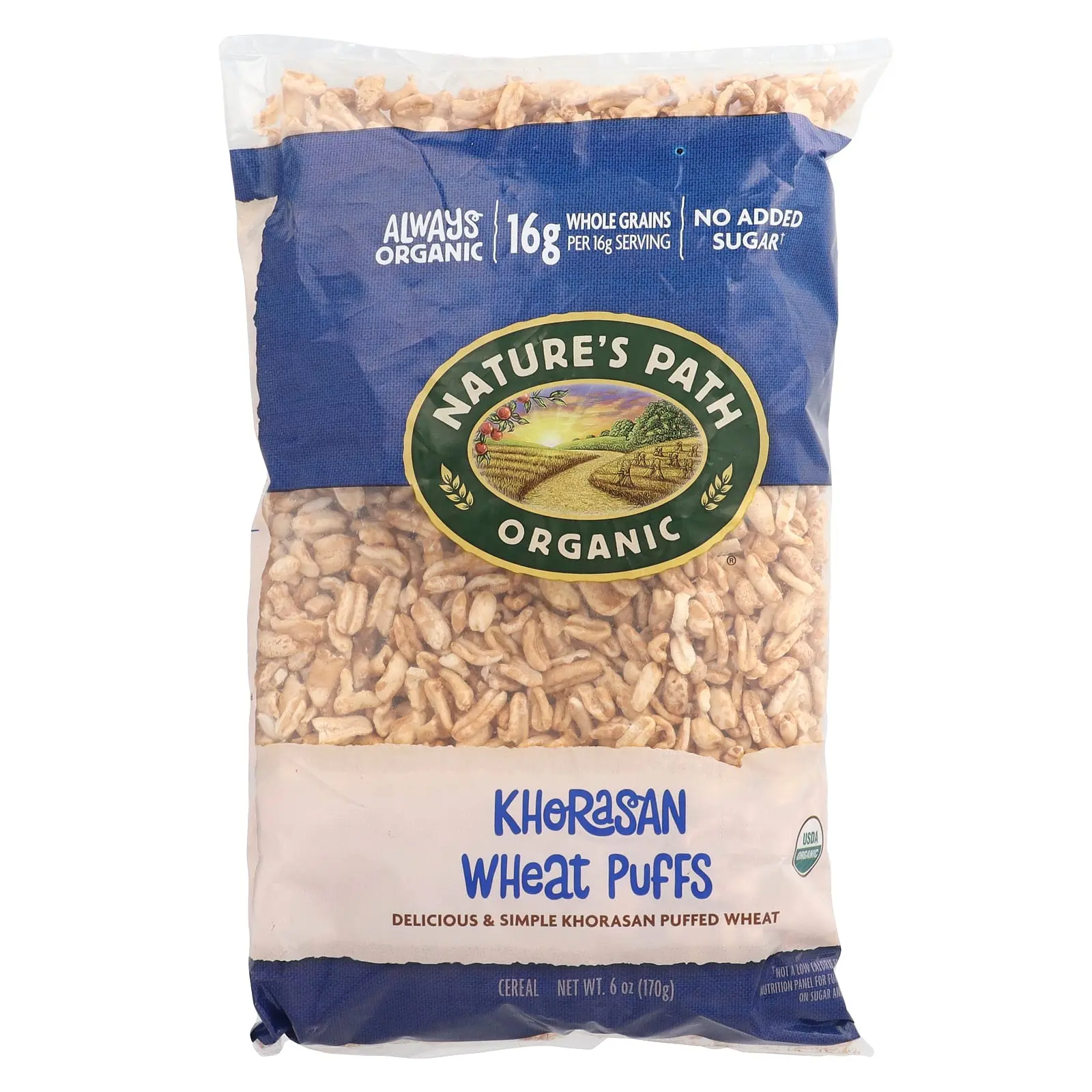 Nature's Path Organic Khorasan Wheat Puffs Cereal, 6 oz (170 g) Nature's Path Organic Khorasan Wheat Puffs Cereal, 6 oz (170 g)