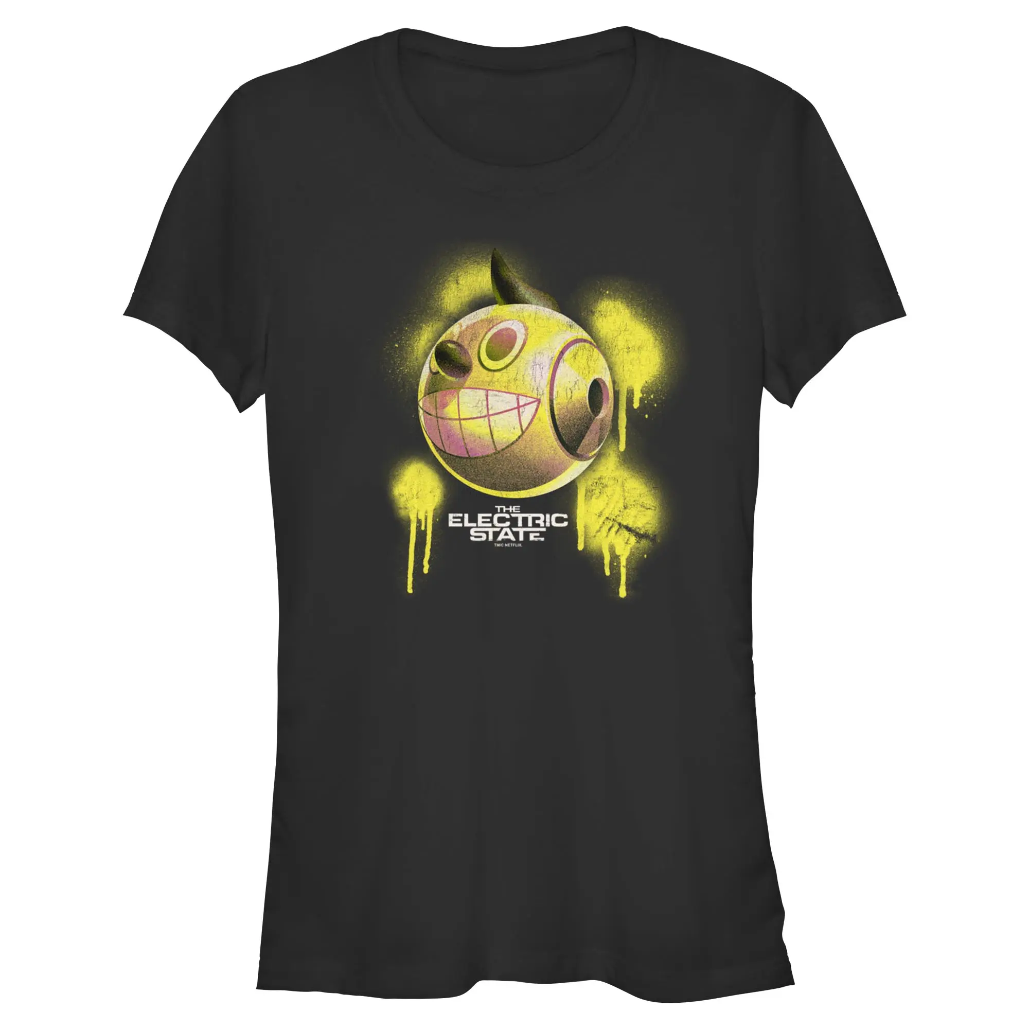 Juniors Womens The Electric State Neon Kid Cosmo Graffiti T Shirt