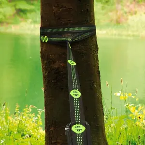 High-Strength 110" Green Hammock Strap, Durable Polyester, Easy Install& Adjustable for Outdoor Camping, Hiking, And Swingingand Patio Furniture, Hammock Accessories