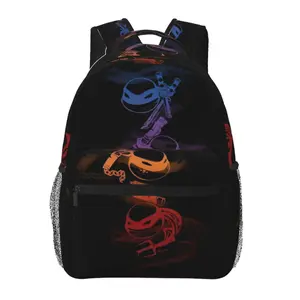 TMNT The Last Ronin Backpack Mikey Memes Cute Aesthetic School Bookbag with Multi Storage Pockets TMNT Pizza Lightweight Large Capacity Casual Daypack for Middle High School & College Students