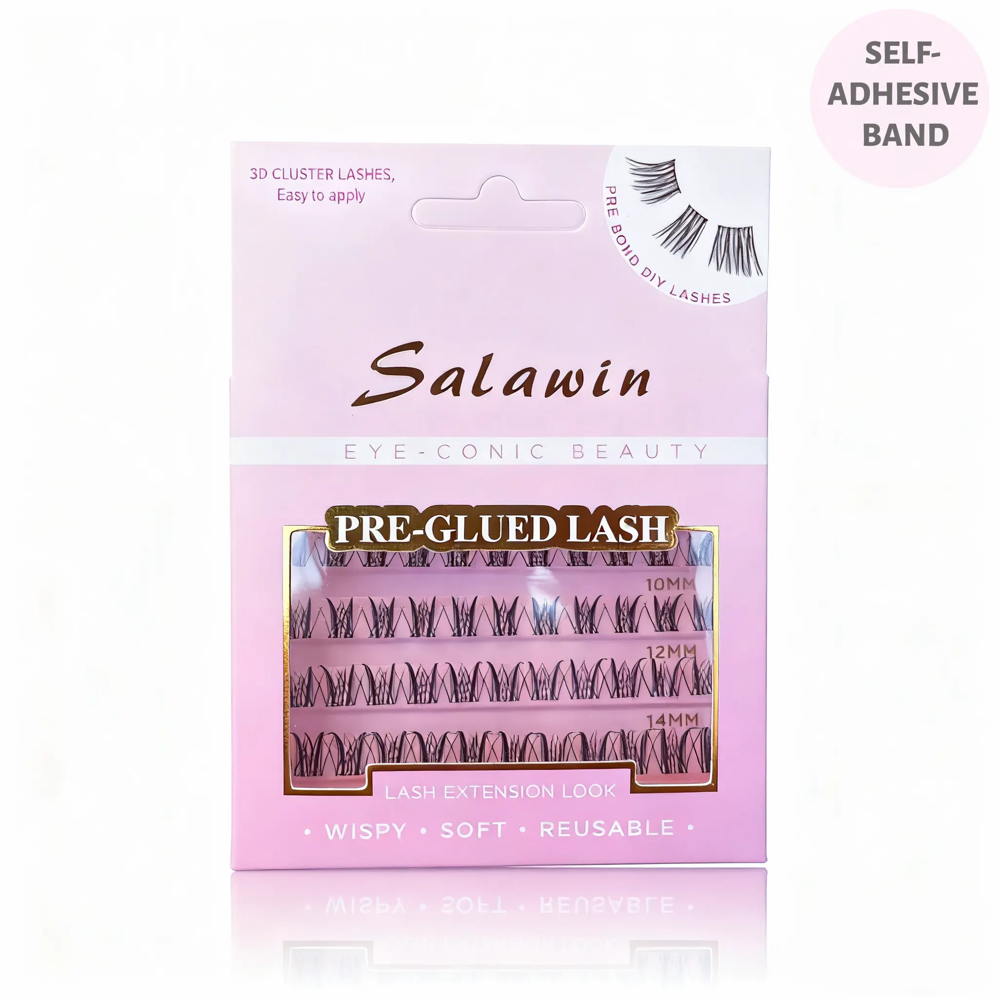 Press-on Lash Clusters Diy Eyelash Extensions Kit High Quality Cluster Lashes Private Label Cluster Mink Eyelashes Makeup lashes extension glue-free false eyelash Realistic Cosmetic