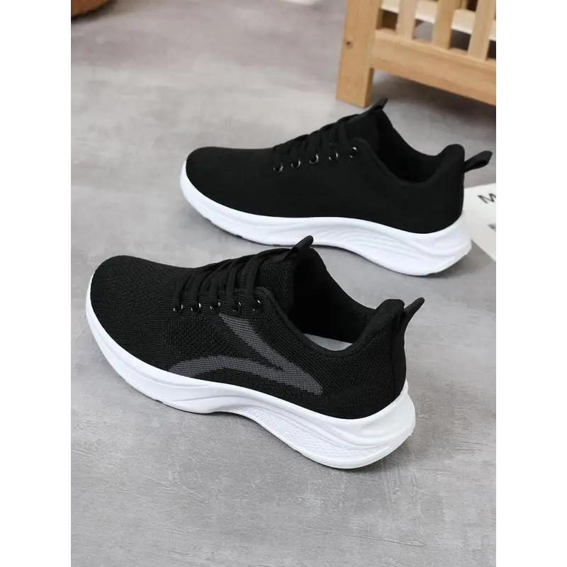 Women's Colorblock Lace-Up Low-Top Sports Sneakers - Adjustable Laces, Breathable Textile, Lightweight, Casual Daily Wear Footwear, Female
