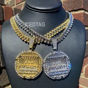 Iced Out Religious Last Supper Big Pendant and Hip Hop Style Men Necklace Chain