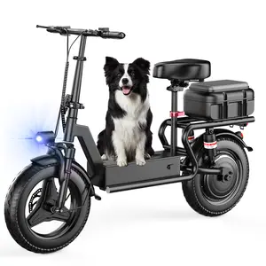 Pikabike GT11 Electric Scooter Adults, 1200W Peak Motor, 20-40 Miles of Range Scooter with Seat, 25MPH Top Speed, Foldable Escooter with Rear Basket for Pets and Cargo, Dual Suspension for Commuting