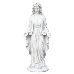 Direct Wicker GS-24937G-AN 29.29' Tall Magnesium Oxide Statue Religious Virgin Mary, for Garden and Home Dcor