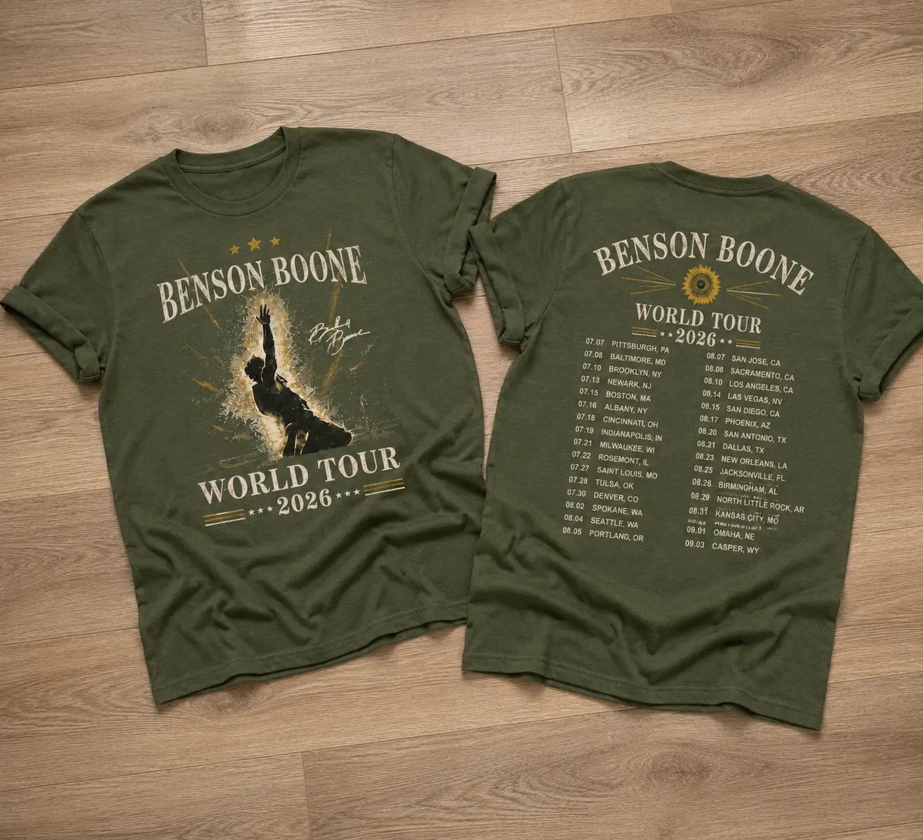 Benson Boone Wanted Man Tour 2026 Shirt, Benson Boone Fan Gift, World Tour T-Shirt, Benson Music Tee, Vintage Music Shirt, Fan Gift