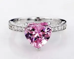 Pink heart ring