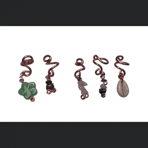 6 piece  mixed Loc and braid hair jewelry