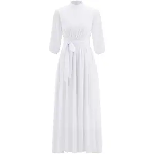 Church Dress Choir Minister Maxi Dress with Belt Pulpit Liturgical Clergy Cassock Medieval Priest Robe